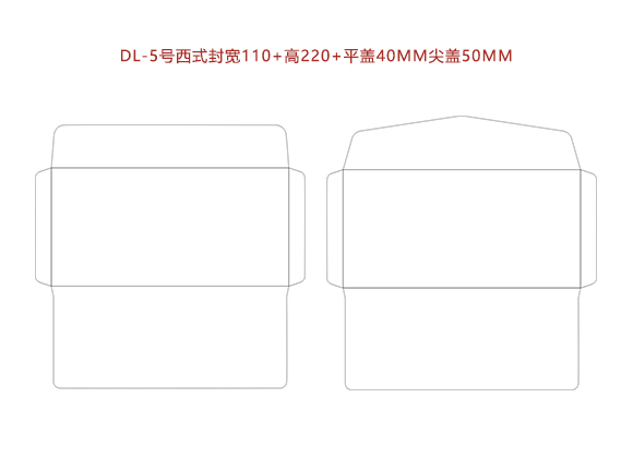 DL-5号西式封寬110+高220+平蓋40MM尖蓋50MM.cdr